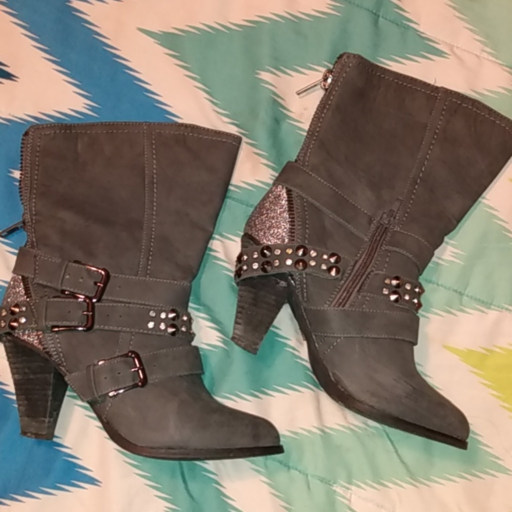 Strappy boots